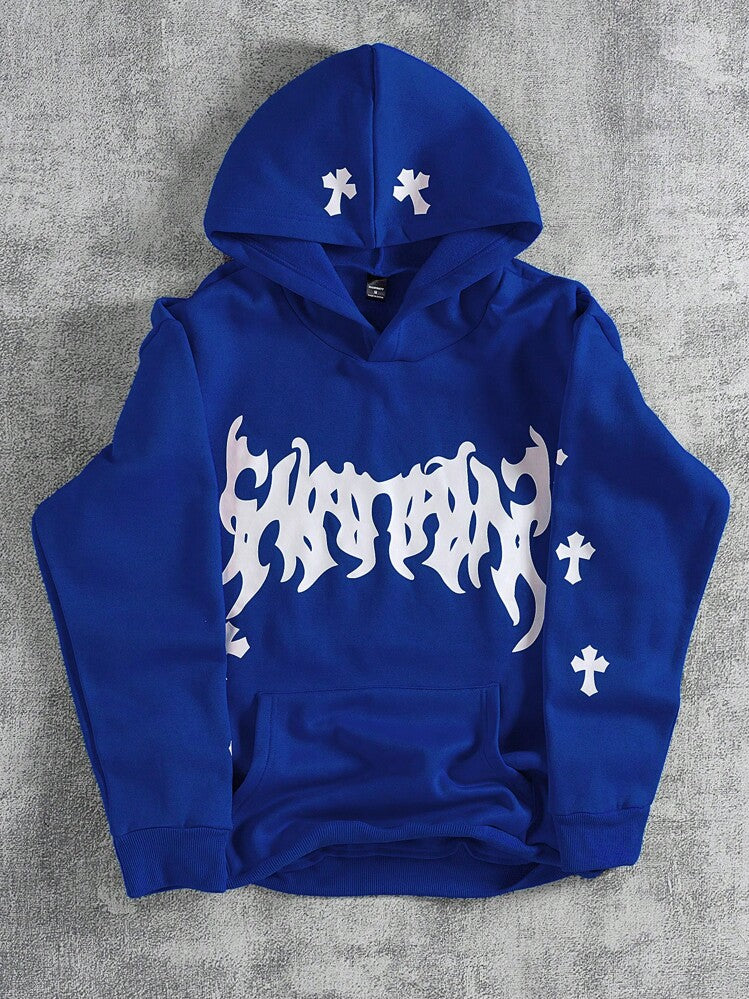 Cross Aesthetic Hoodie In Oversized Fit