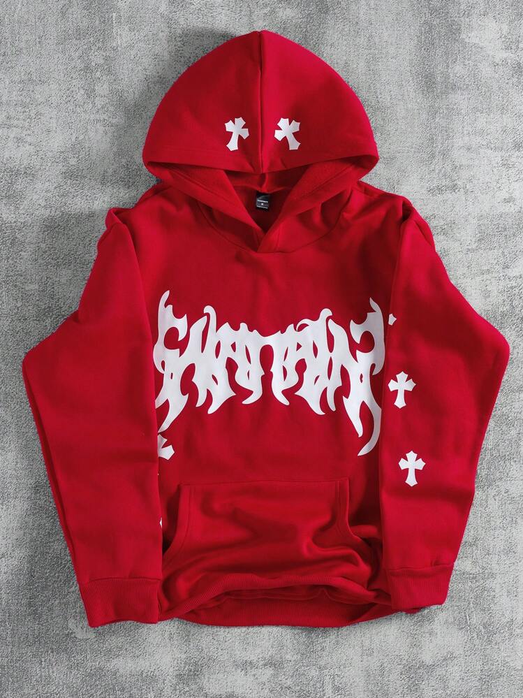 Cross Aesthetic Hoodie In Oversized Fit