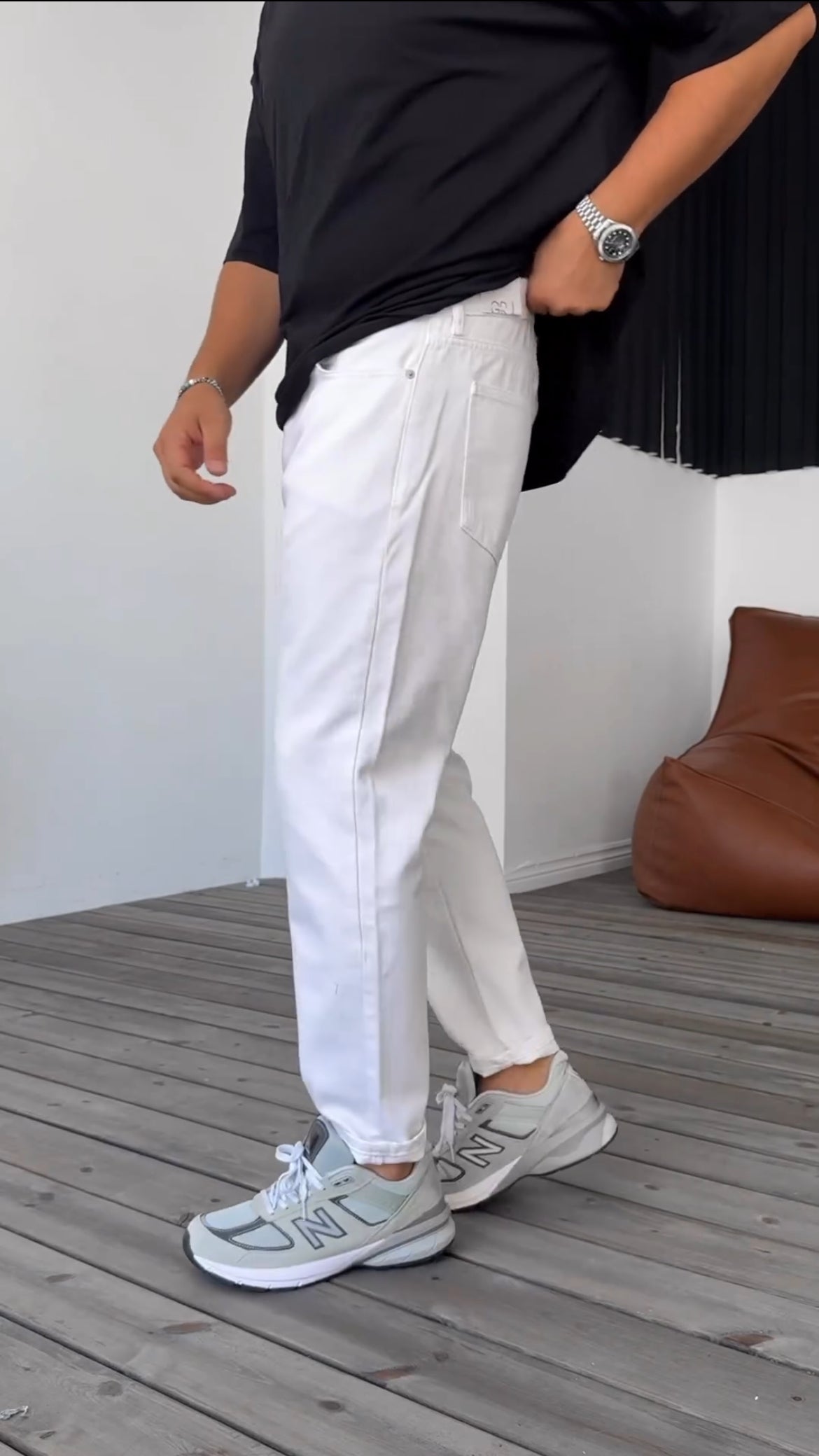 Classic White Denim Jeans