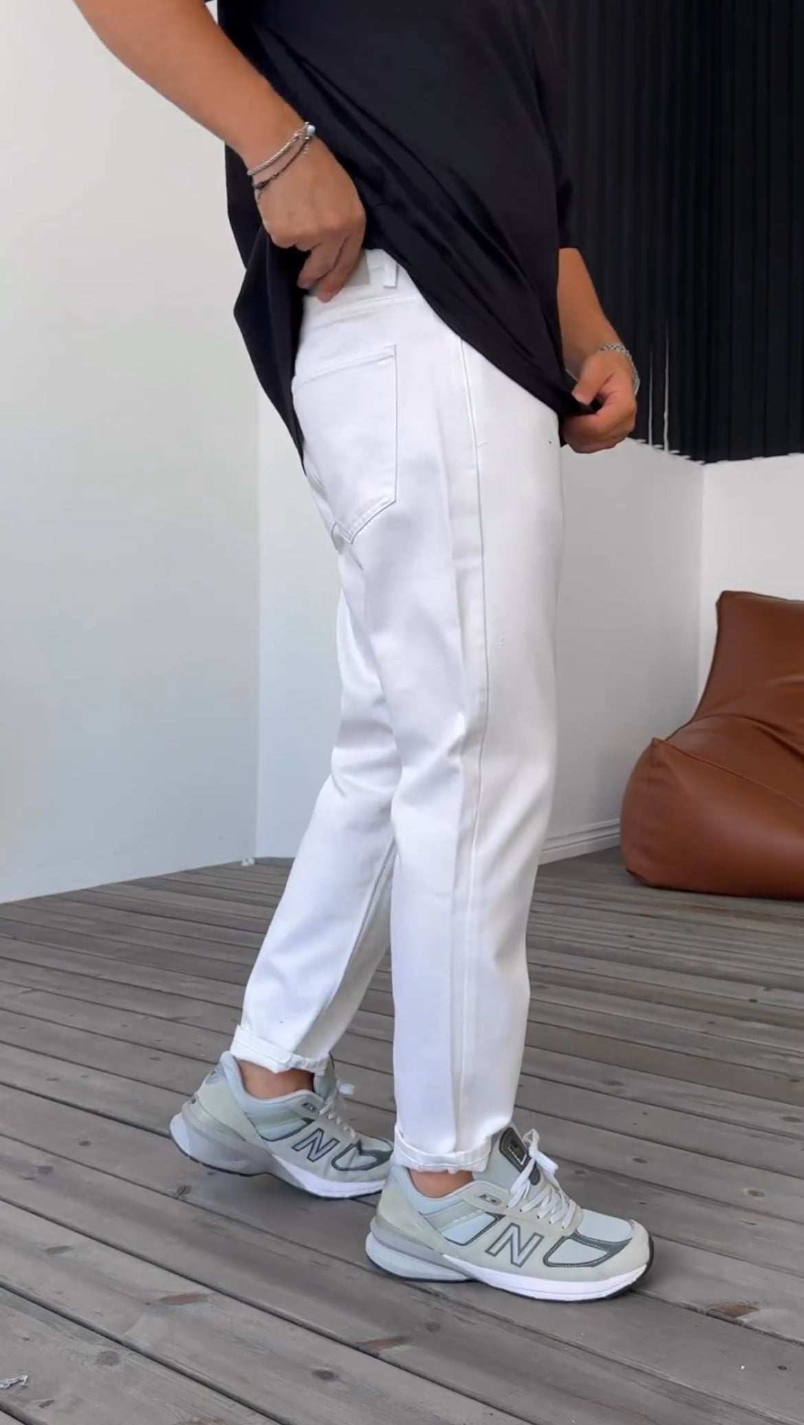 Classic White Denim Jeans