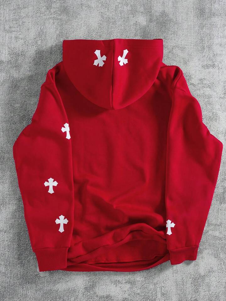 Cross Aesthetic Hoodie In Oversized Fit