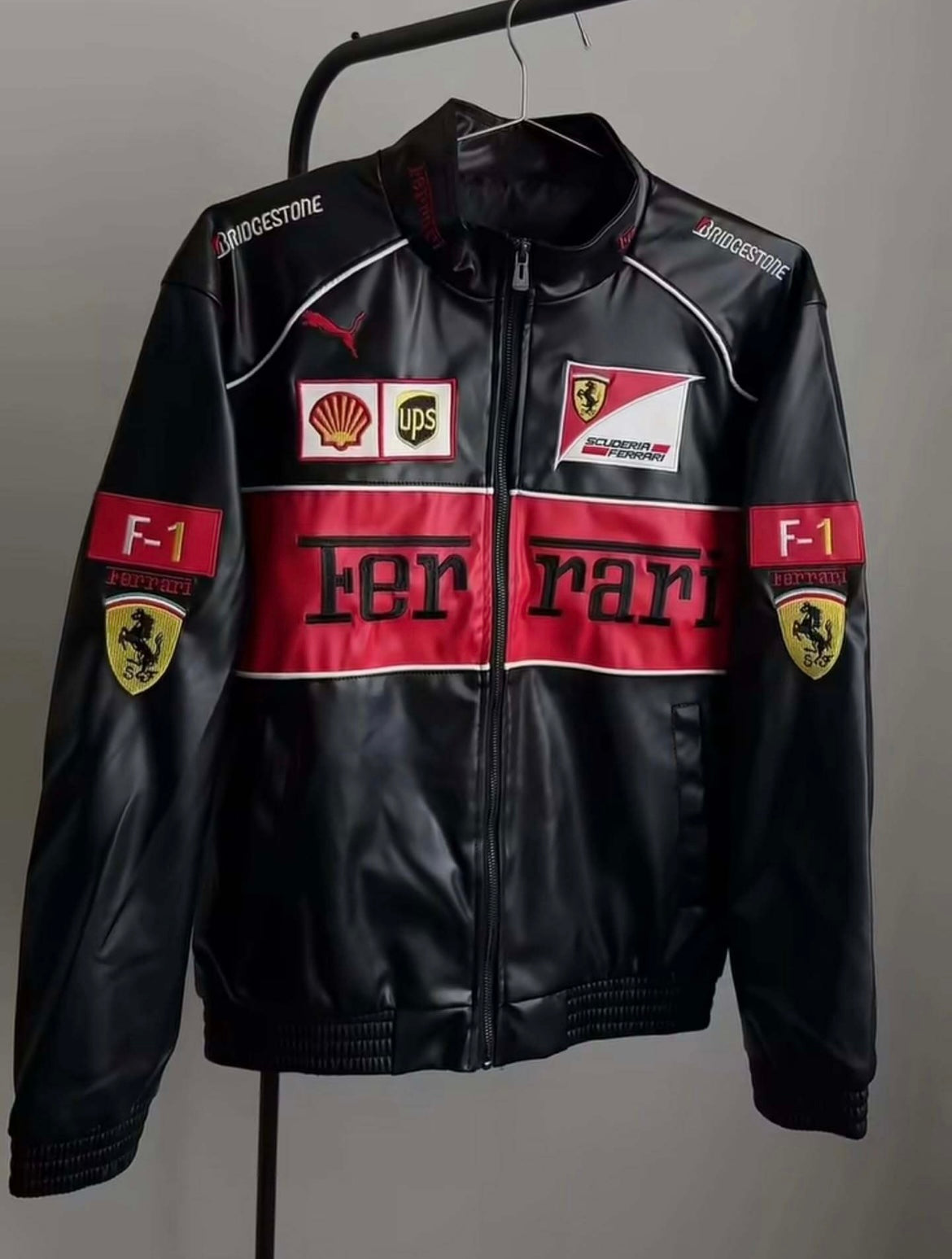 Ferrari Leather Jacket – Premium F1 Racing Style | City Apparel