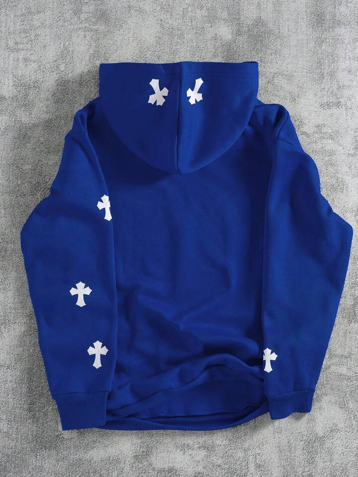 Cross Aesthetic Hoodie In Oversized Fit