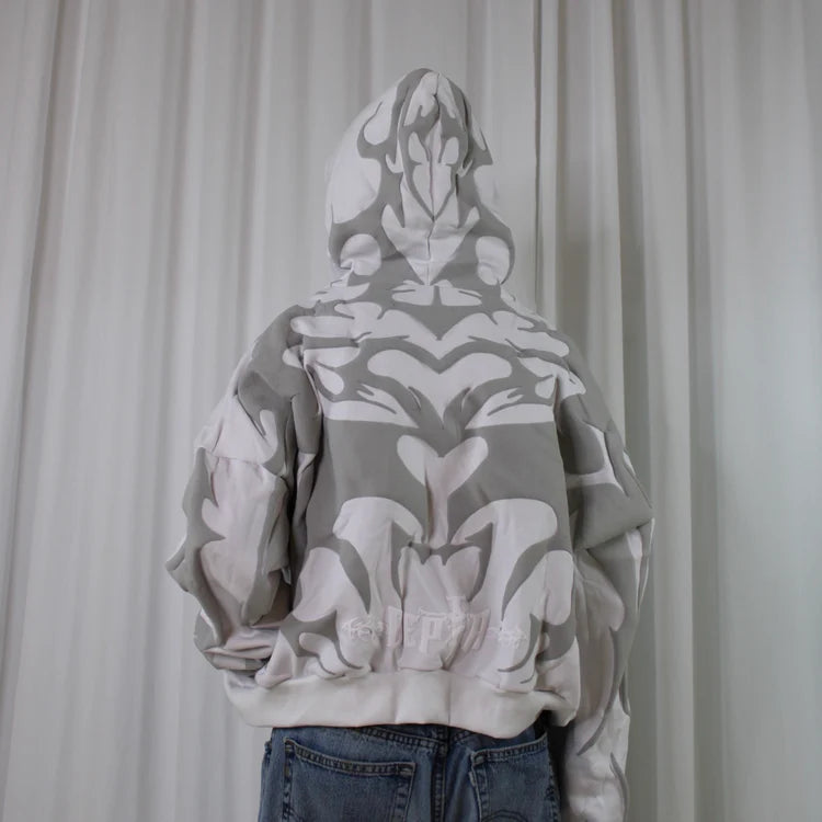 White Depth Hoodie – Minimal Streetwear Style in India