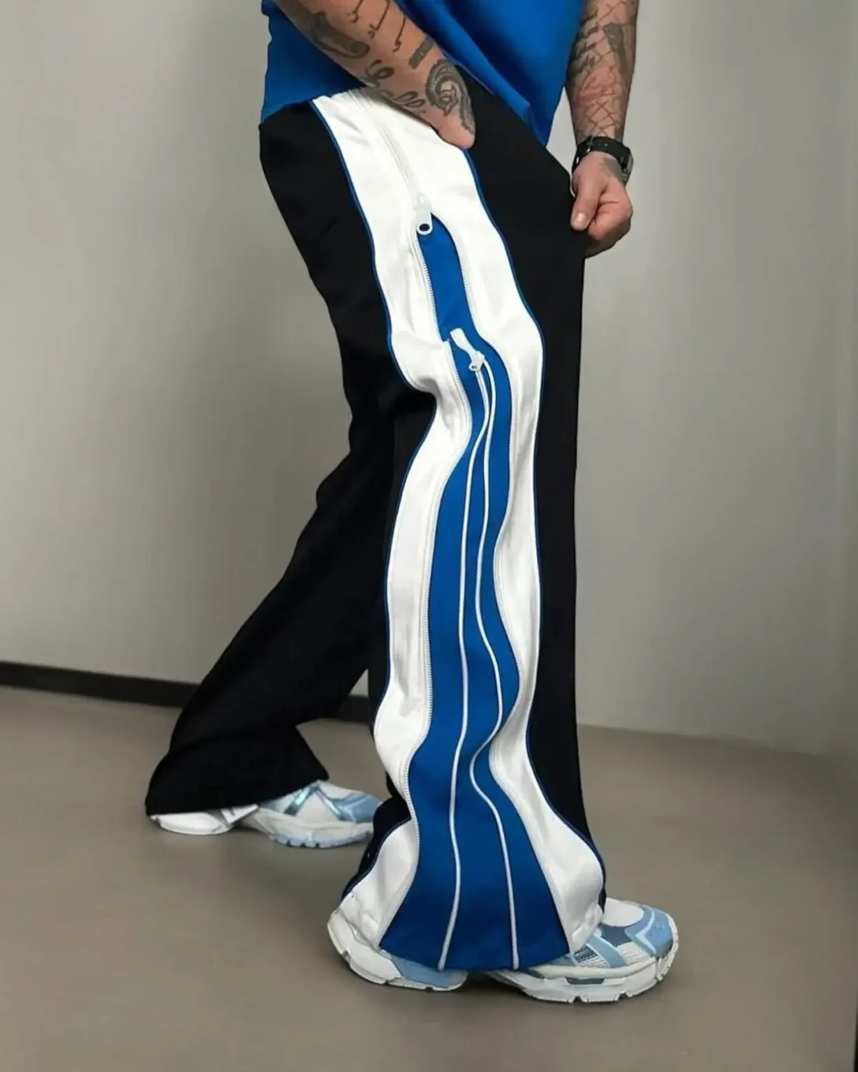 Zipped Sweatpants In Straight Fit