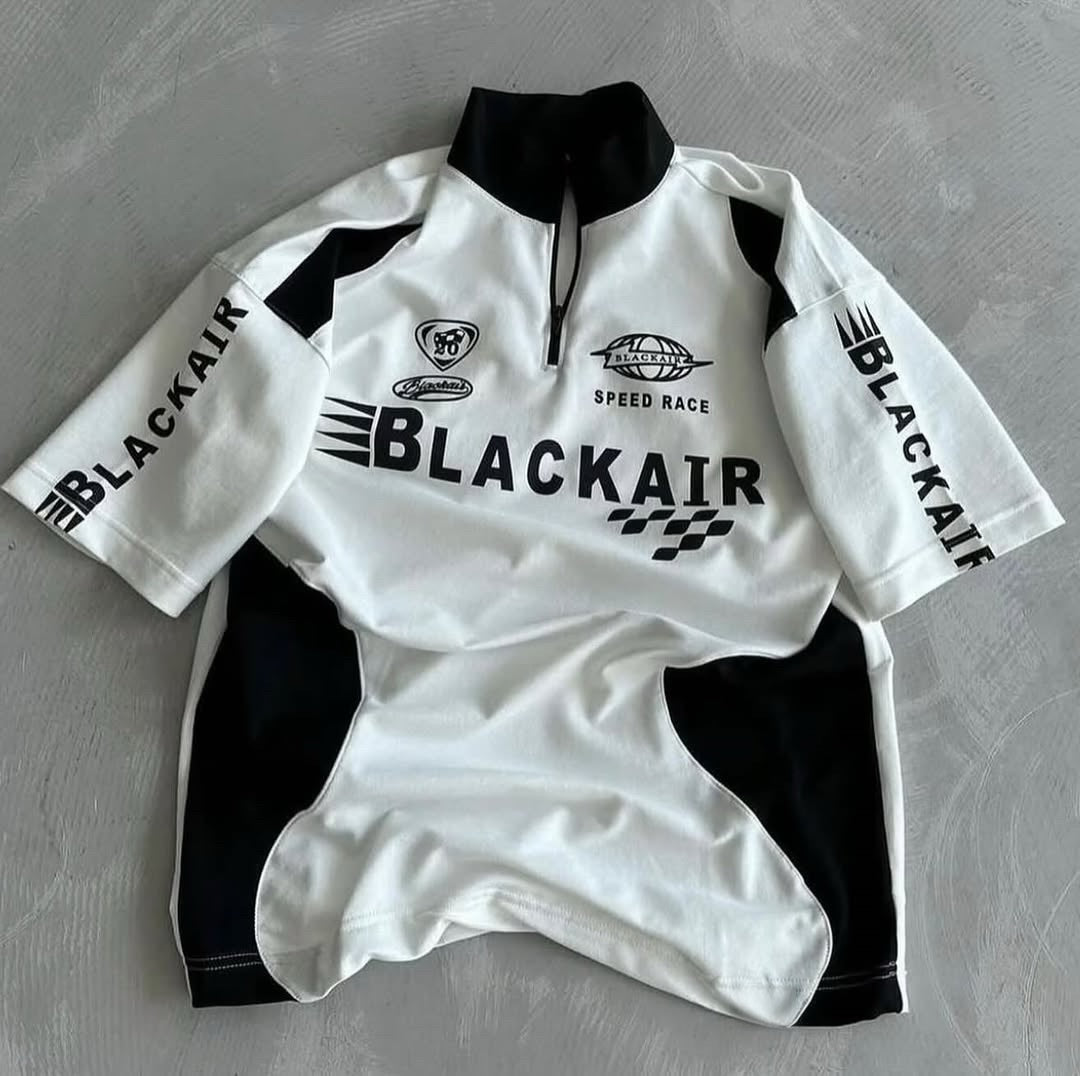 Bike Racing Black Air Aesthetic Half Sleeve Tshirt