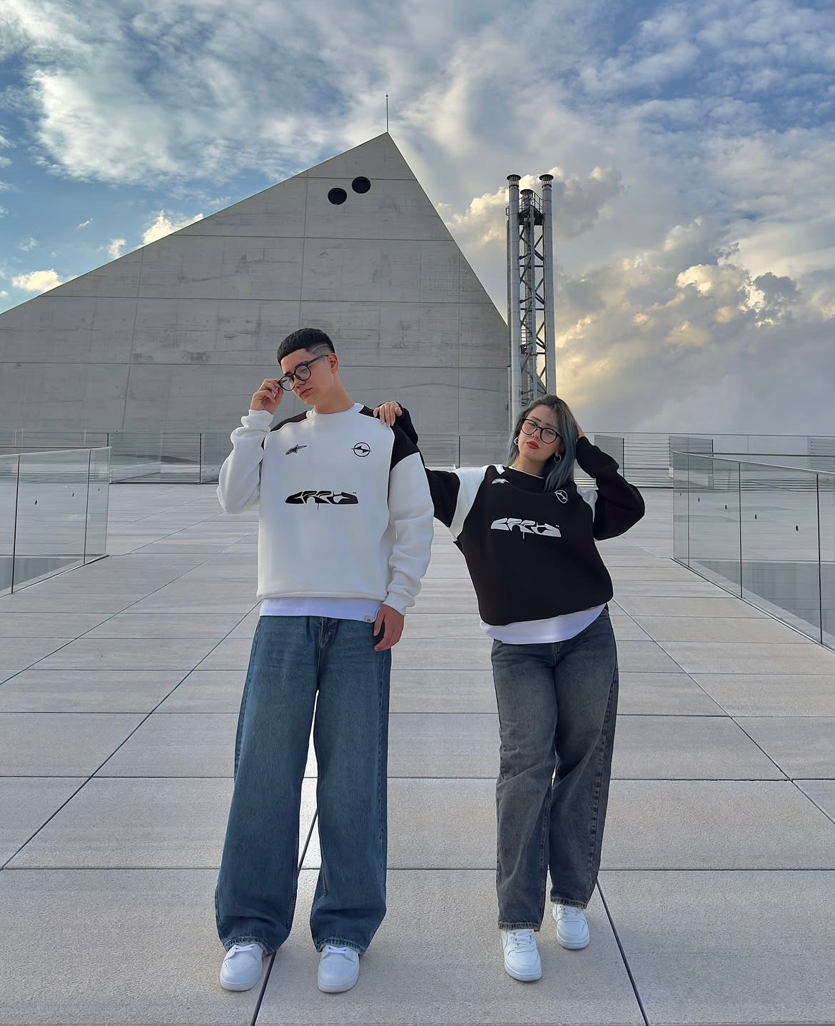 Dual-Tone Streetwear Sweatshirts – GRD x Opel Inspired Aesthetic Sweatshirt