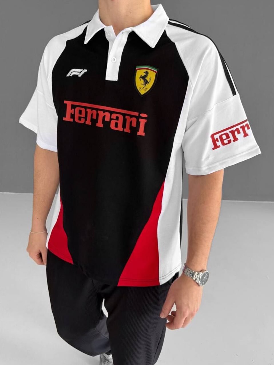 Ferrari Print Polo Tshirt