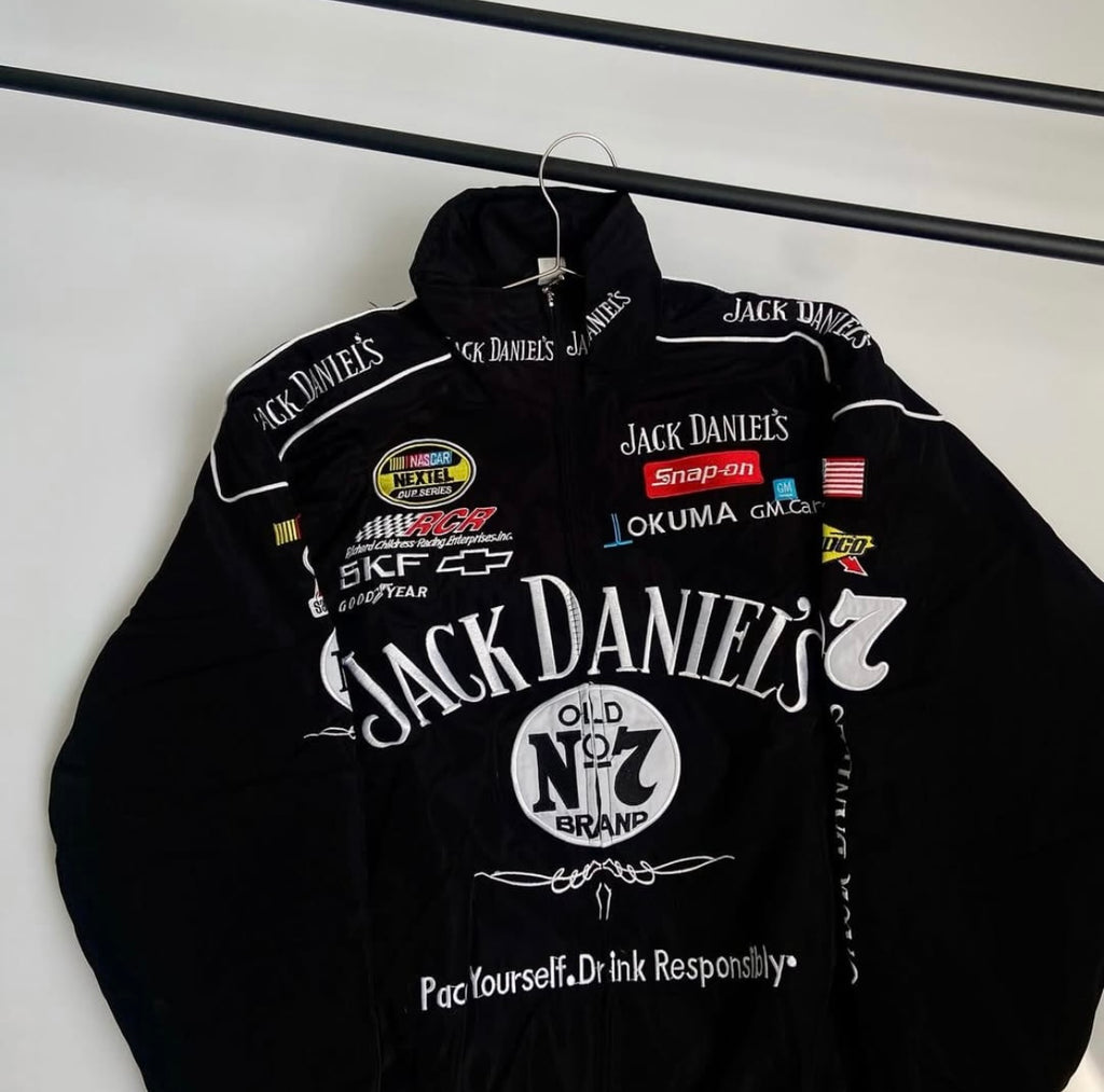 F1 Jack Daniels Embroidered Racing Jacket – Premium Motorsport Style