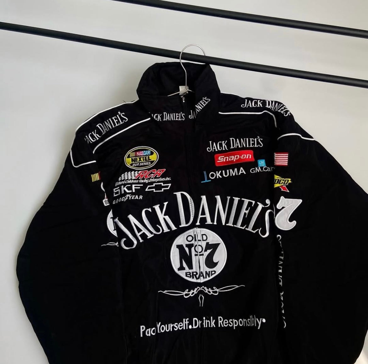 F1 Jack Daniels Embroidered Racing Jacket – Premium Motorsport Style