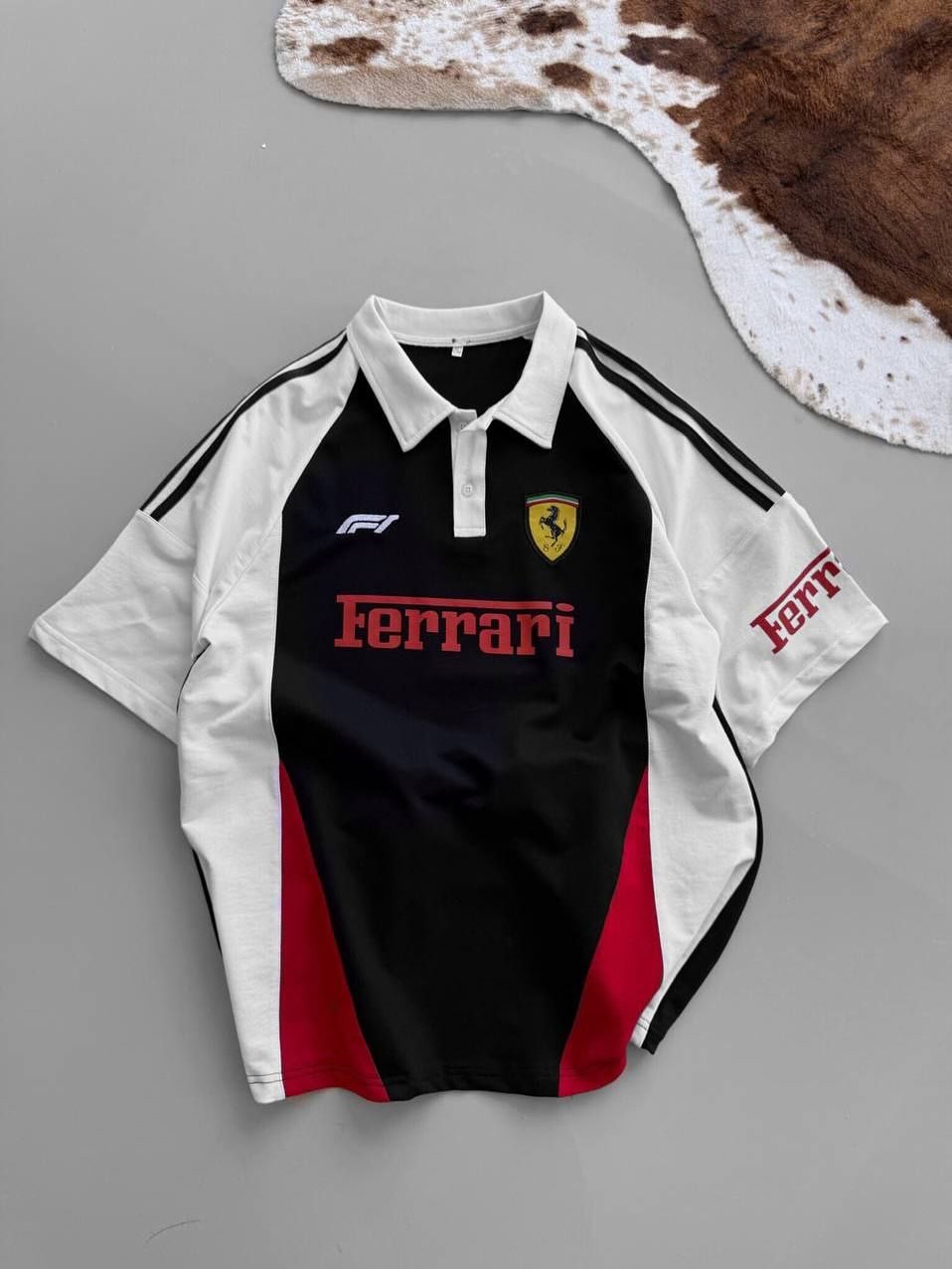Ferrari Print Polo Tshirt
