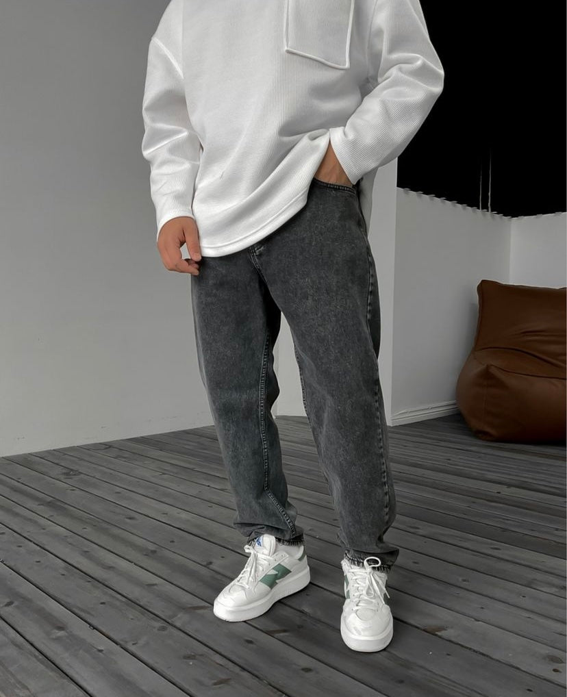 Vintage Charcoal Black Denim Jeans