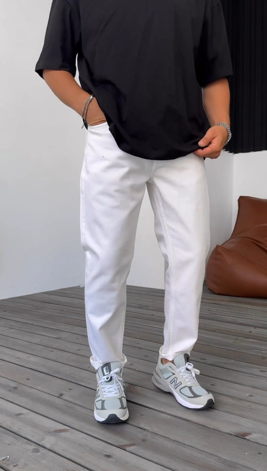 Classic White Denim Jeans