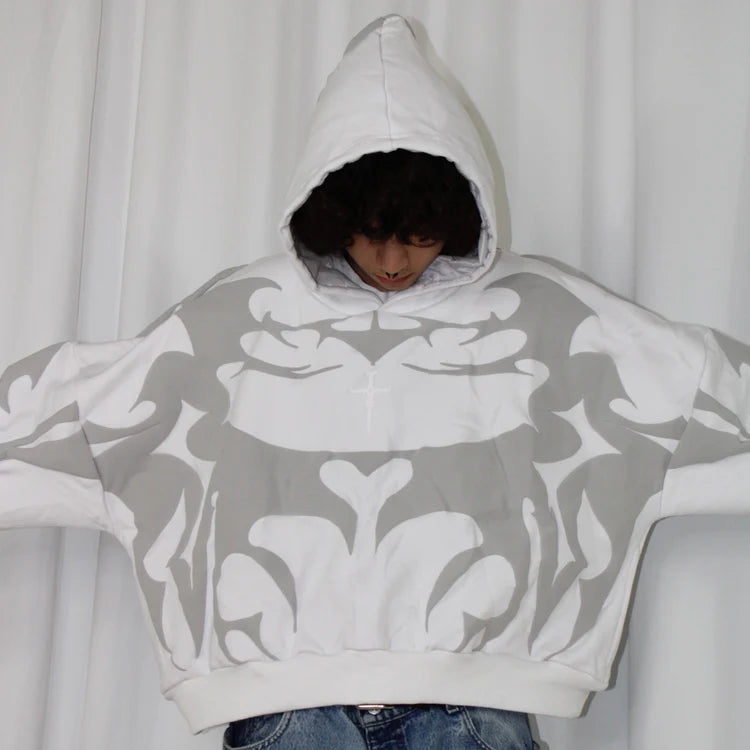 White Depth Hoodie – Minimal Streetwear Style in India