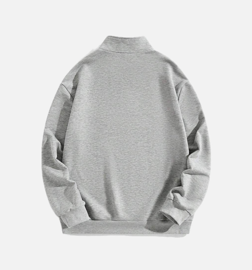 USA Print Oversized Sweatshirt Half Zip