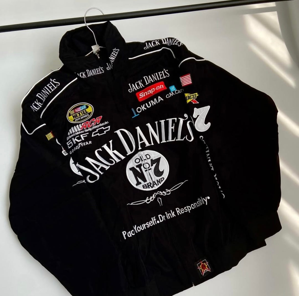F1 Jack Daniels Embroidered Racing Jacket – Premium Motorsport Style