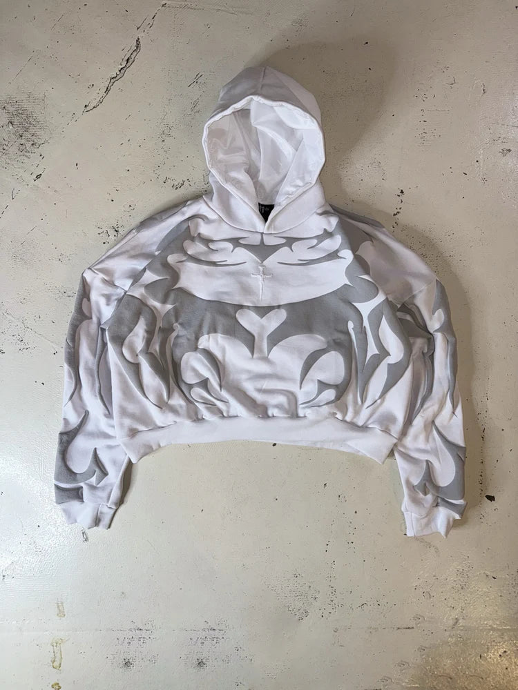 White Depth Hoodie – Minimal Streetwear Style in India