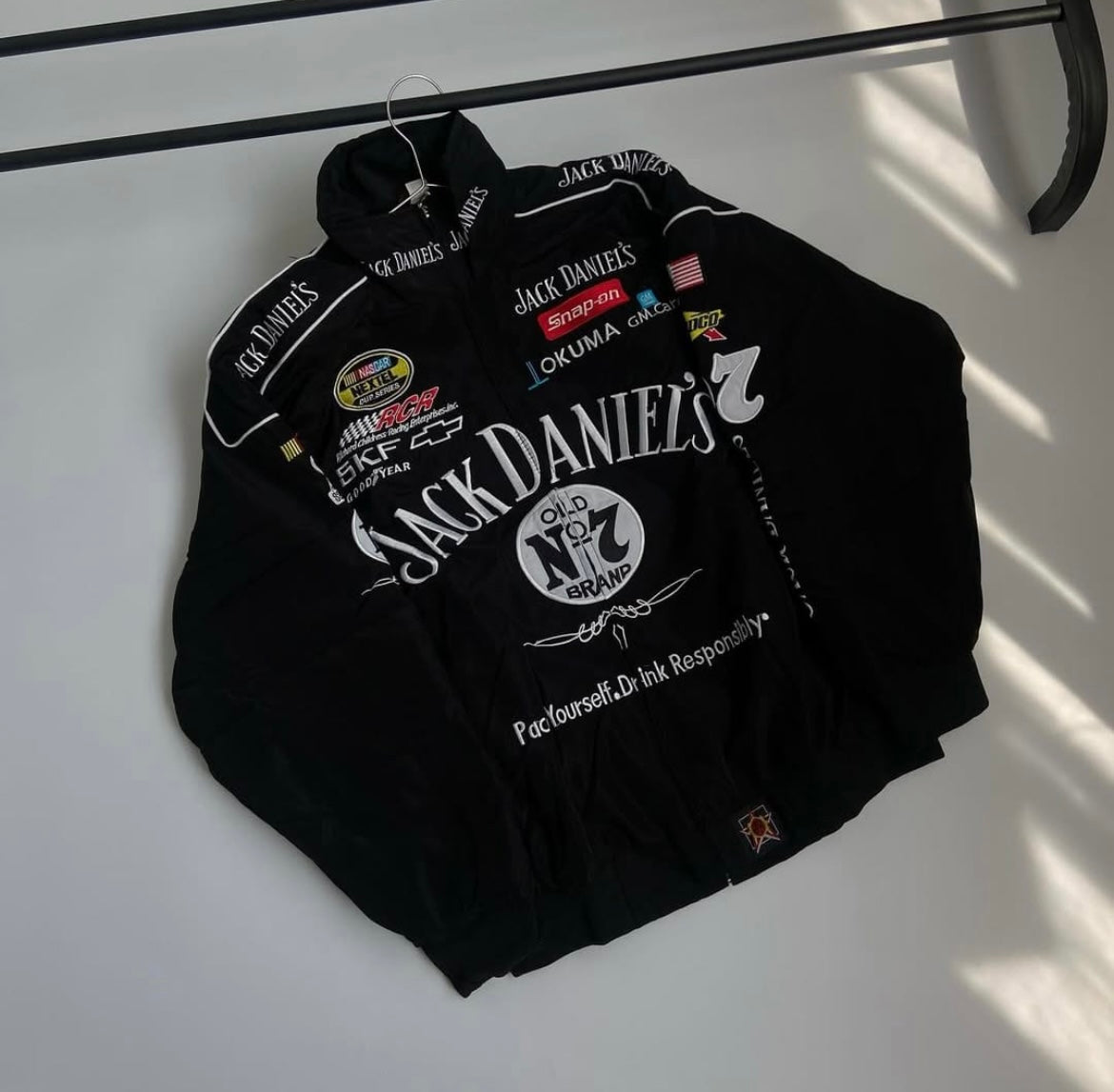 F1 Jack Daniels Embroidered Racing Jacket – Premium Motorsport Style