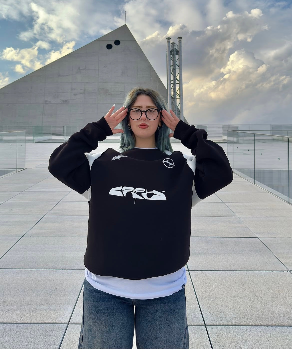 Dual-Tone Streetwear Sweatshirts – GRD x Opel Inspired Aesthetic Sweatshirt