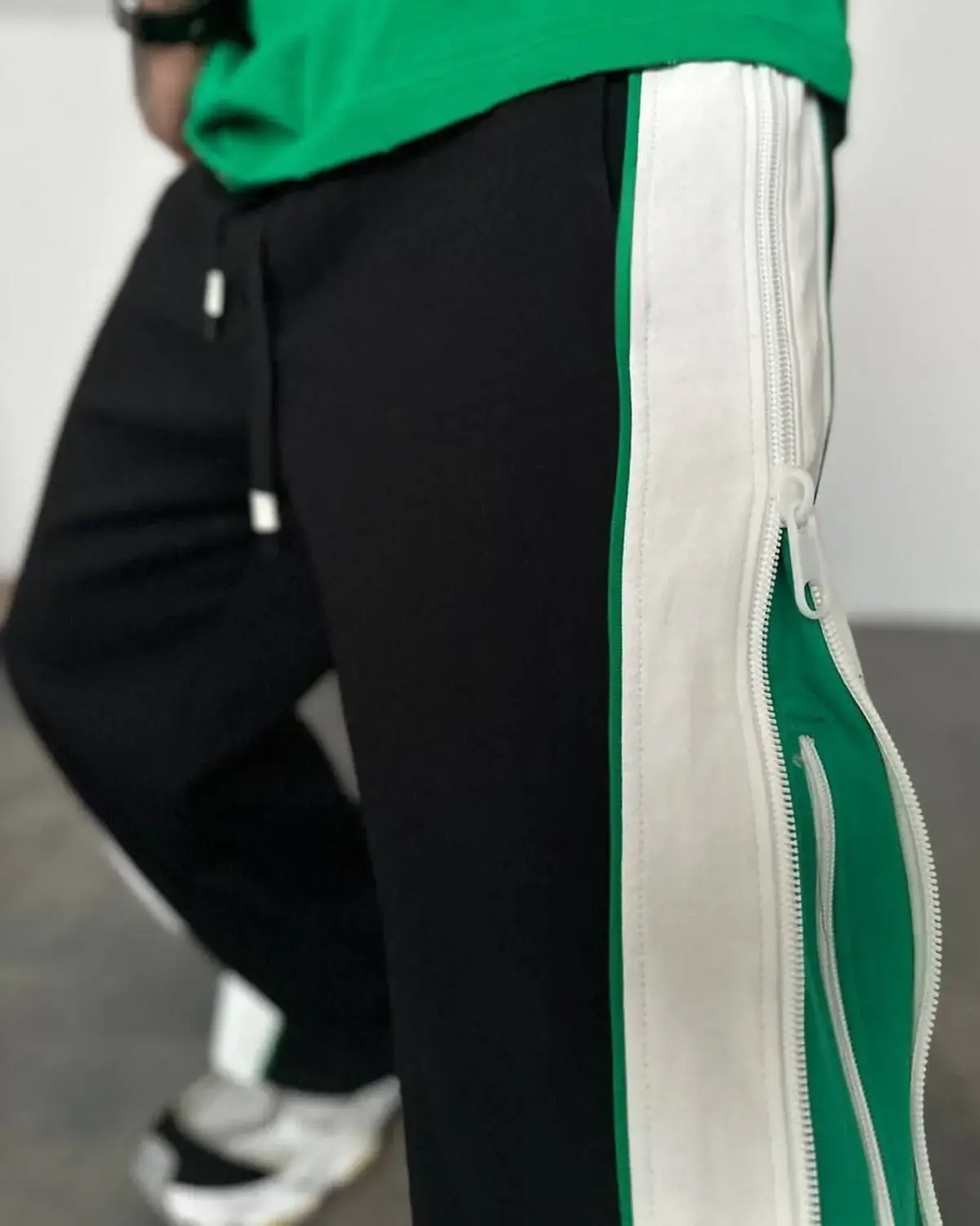 Zipped Sweatpants In Straight Fit