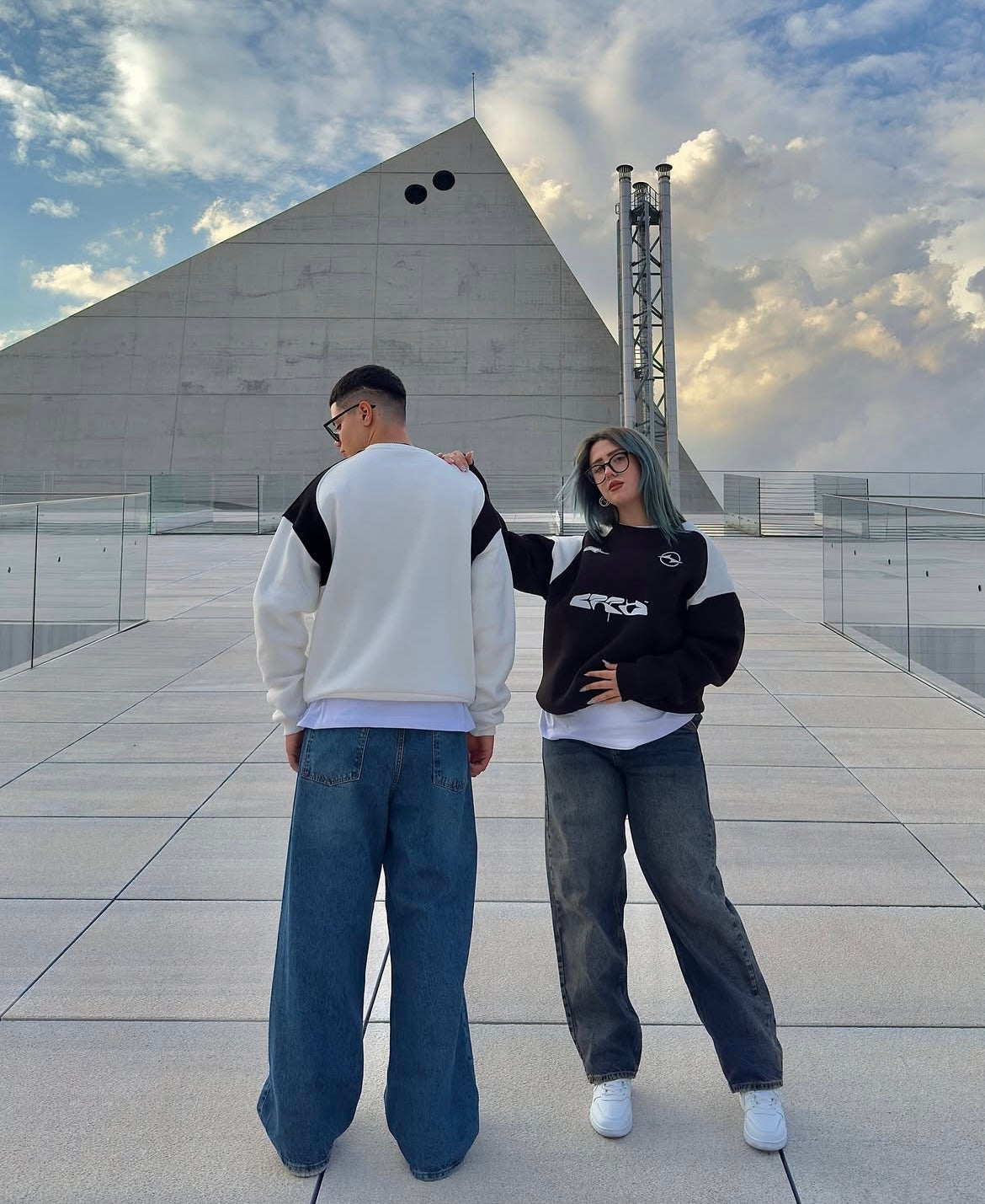 Dual-Tone Streetwear Sweatshirts – GRD x Opel Inspired Aesthetic Sweatshirt
